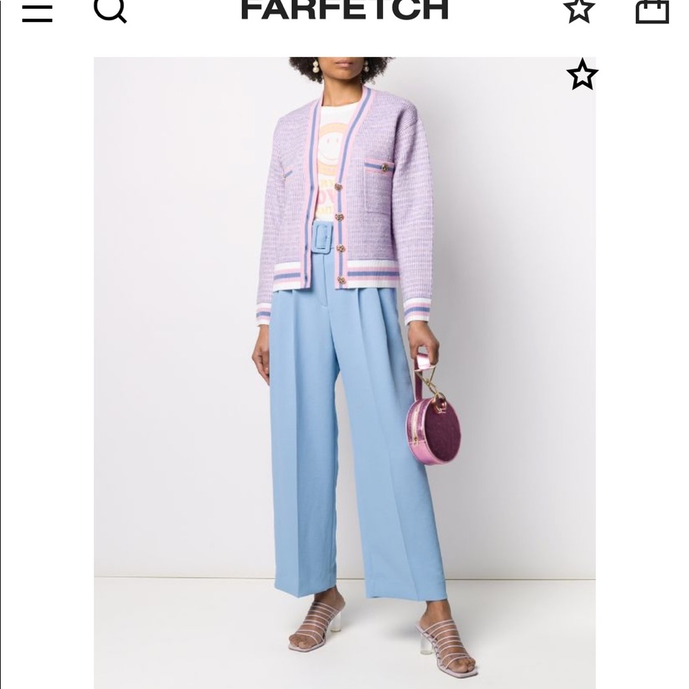 Sandro cropped tweed effect cardigan